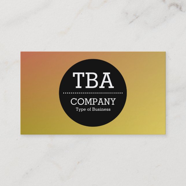 Black Circle v2 - Color Transition 02 Business Card (Front)