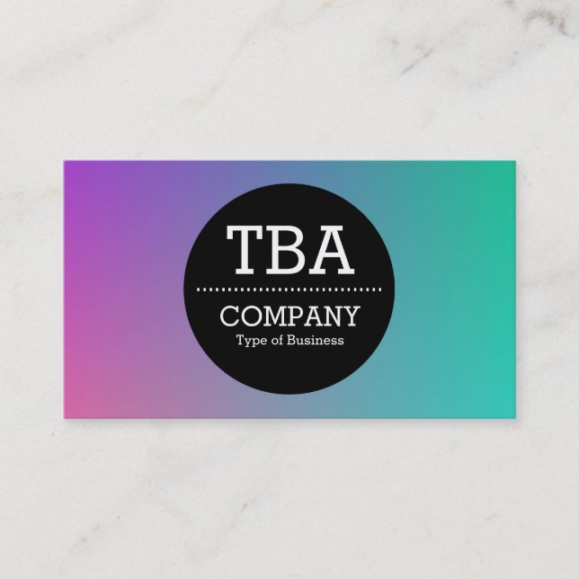 Black Circle v2 - Color Transition Business Card (Front)