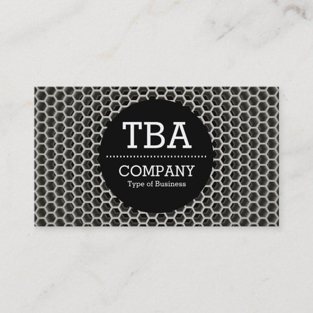 Black Circle v2 - Honeycomb Warm Business Card (Front)