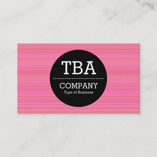 Black Circle v2 - Pink Brushed Business Card (Front)