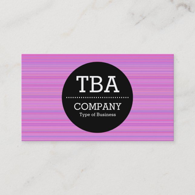 Black Circle v2 - Purple Brushed Business Card (Front)