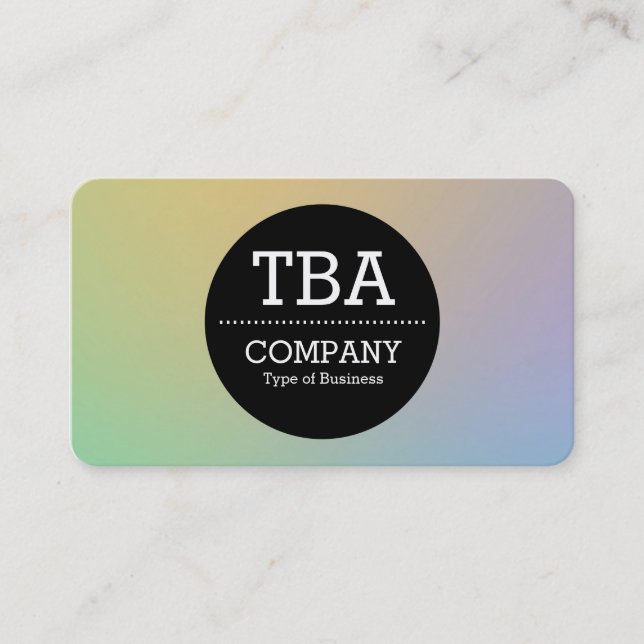 Black Circle v2 - Soft Gradient Business Card (Front)