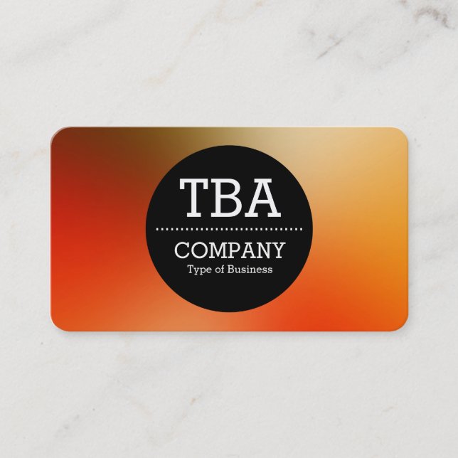 Black Circle v2 - Soft Gradient Business Card (Front)