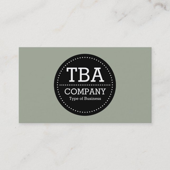 Black Circle v3 - Warm Gray a3ac99 Business Card (Front)