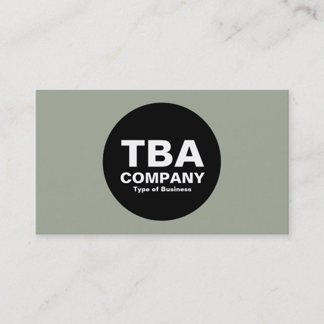 Black Circle - Warm Gray Business Card (Front)