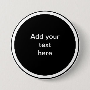 Black circle with white circle frame TEMPLATE,  Button