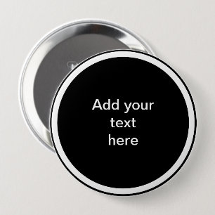 Black circle with white circle frame TEMPLATE,  Button