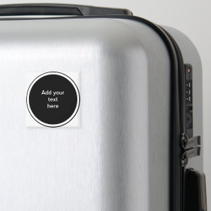 Black circle with white circle frame TEMPLATE, Magnet