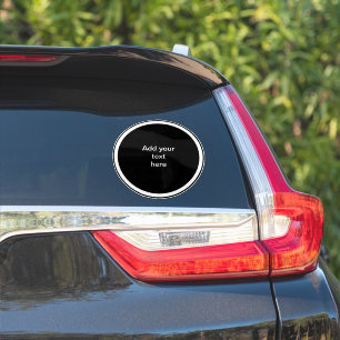 Black circle with white circle TEMPLATE, Sticker