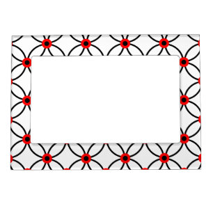 Black Circles Red Dots Magnetic Frame