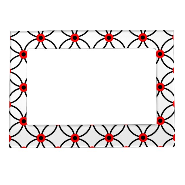 Black Circles Red Dots Magnetic Frame (Front)
