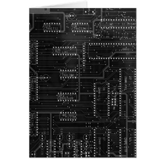 Black Circuit Board Cyber Industrial EBM Techno Cards