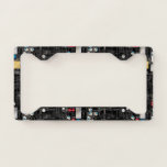 Black circuit board license plate frame