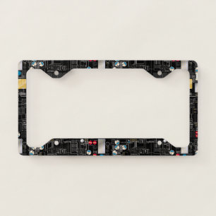 Black circuit board license plate frame