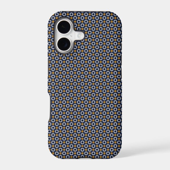 Black Circular Seamless Pattern Iphone Case (Back)
