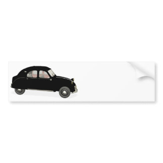 Black Citroen 2CV Bumper Sticker