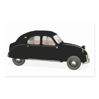 Black Citroen 2CV Rectangular Sticker