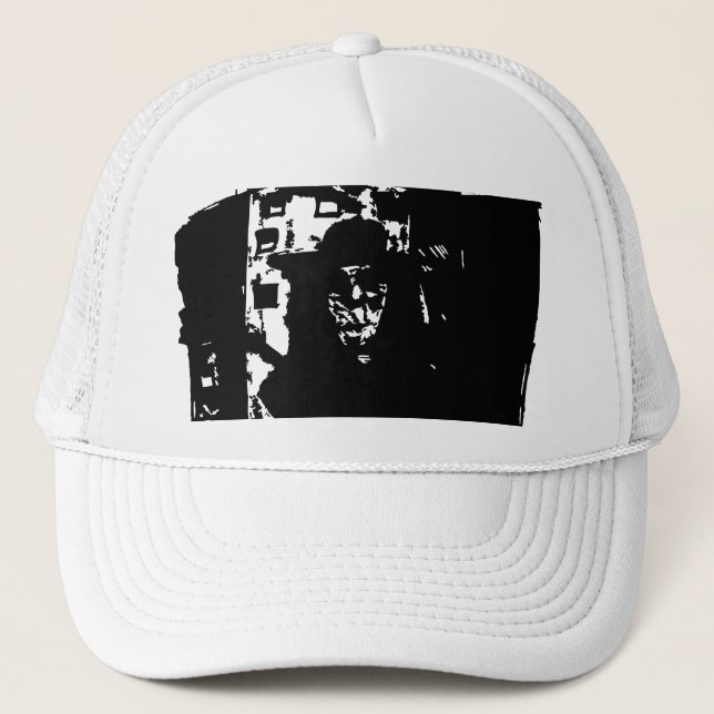 BLACK CITY REAPER SVG TRUCKER HAT (Front)