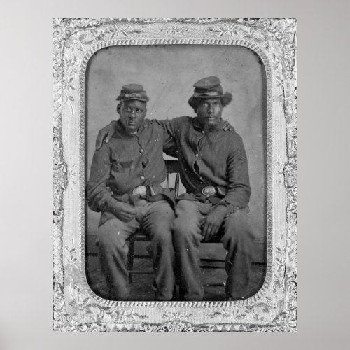 Black Civil War Soldiers 1860s Poster
