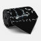 Black Clarinet and Silver Music Notes Tie