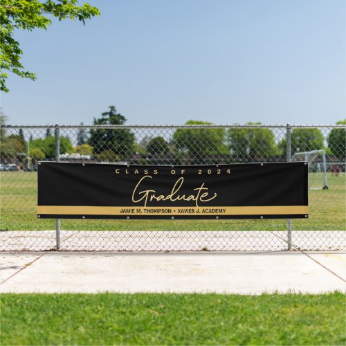 Black Class of 2024 Graduate graduation Banner