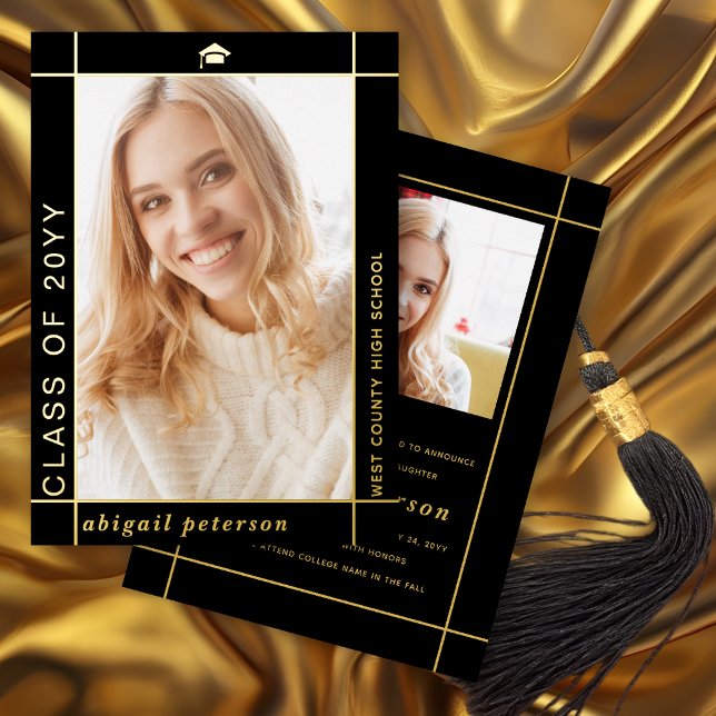 Black Class of 2026 graduation foil announcement  (Creator Uploaded)
