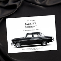 Black Classic Car birthday