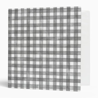 Black Classic Gingham 3 Ring Binder