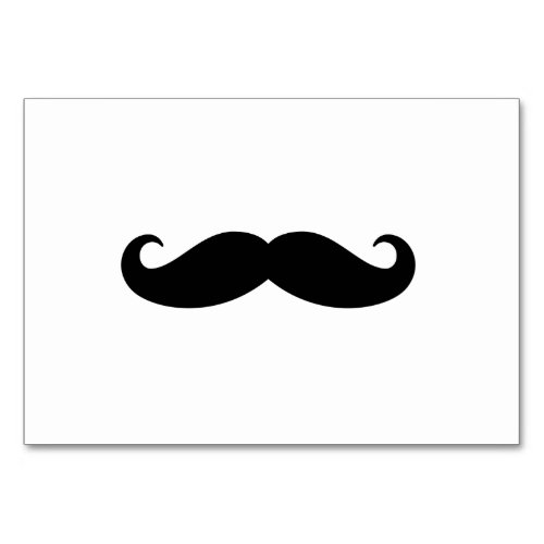 Black Classic Mustache Simple Bushy Moustache Hair Table Number