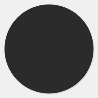 Black Classic Round Sticker