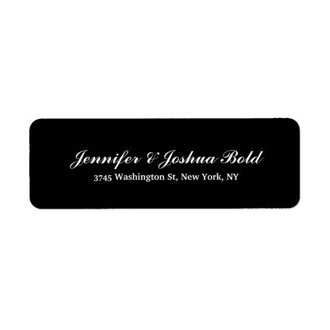 Black Classical Creative Brush Script Family Label (Front)