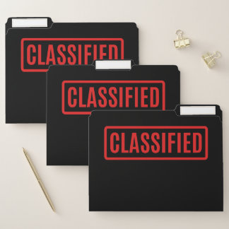 Black Classified File Folder