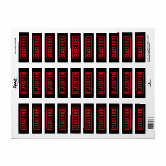 Black Classified Label