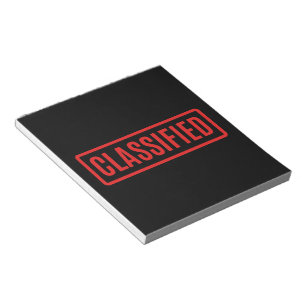 Black Classified Notepad