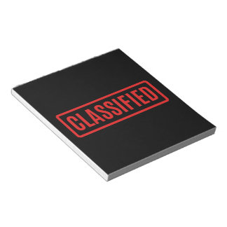 Black Classified Notepad