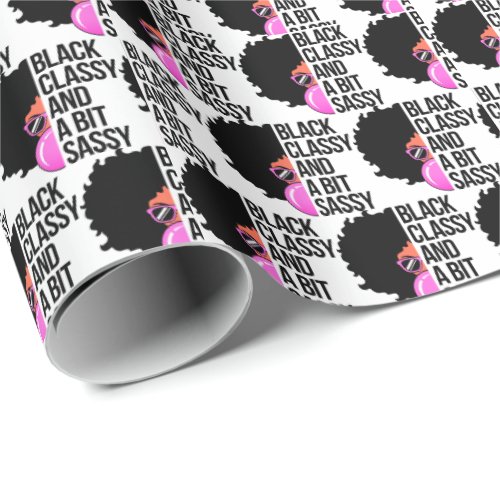 Black Classy  Sassy Wrapping Paper