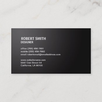 Black Clean Simple Business Card by ArtbyMonica at Zazzle