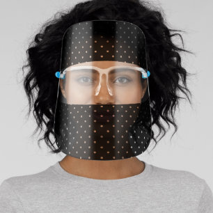 Black & Clear Small Polka Dot Face Shield