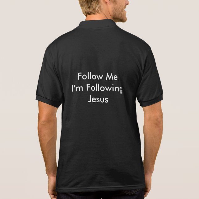 Black clerical Polo Shirt (Priest) (Back)