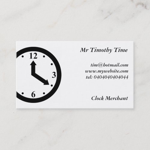 Black Clock Business Card