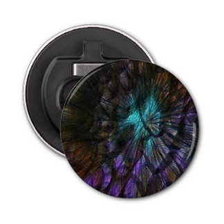 Black closeup dandelion bottle opener