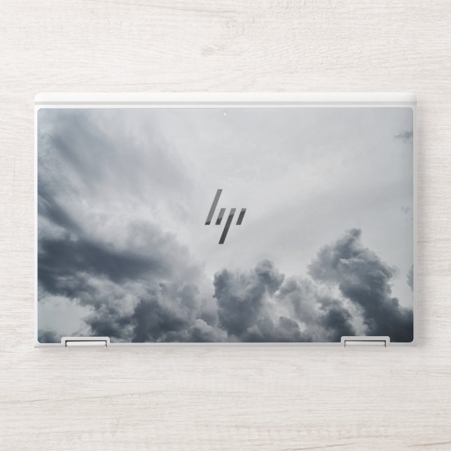 Black Clouds Sky HP Laptop Skin (Front)