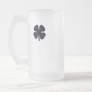 Black Clover frosted glass mug