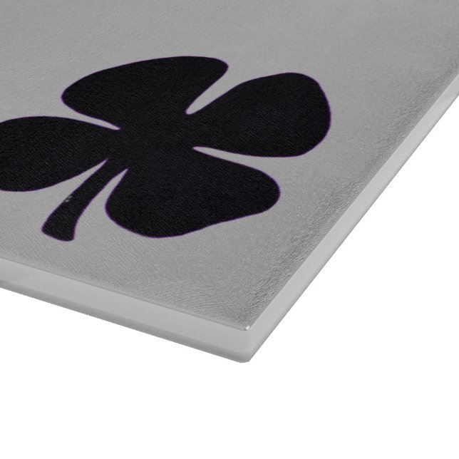 Black Clover gray glass cutting board (Corner)