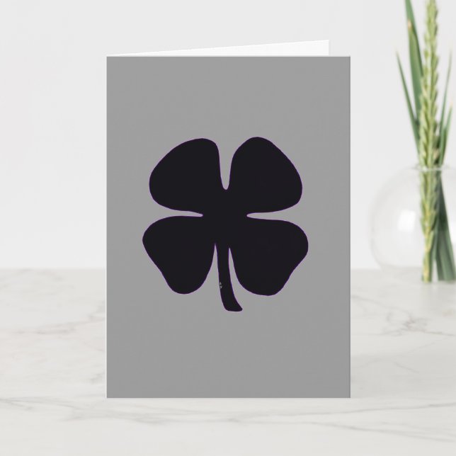Black Clover gray greeting card (Front)