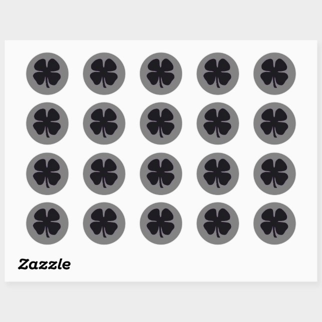 Black Clover gray round small stickers (Sheet)