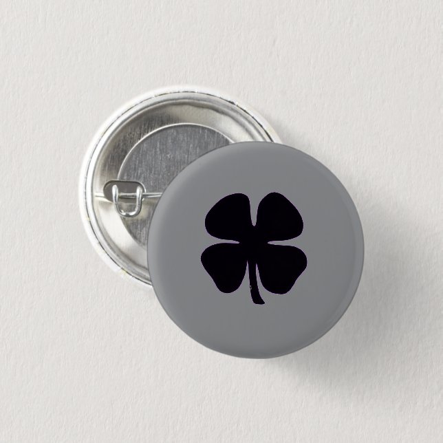 Black Clover gray small button (Front & Back)