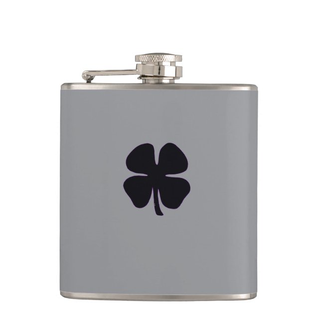 Black Clover gray wrapped flask (Front)
