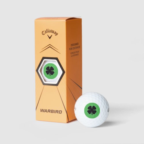 Black Clover green Callaway Warbird golf balls 3pk