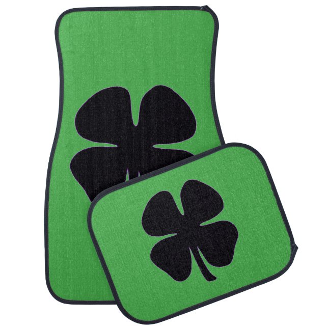Black Clover green front and rear car mats (Set)